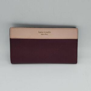Kate Spade New York Cameron Wallet Lrg. Colorblock Slim Bifold Gold Zip $119